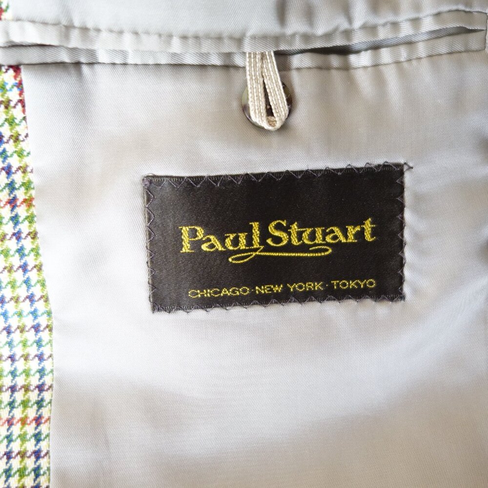 Paul Stuart Multicolor Houndstooth Check Silk & W… - image 7